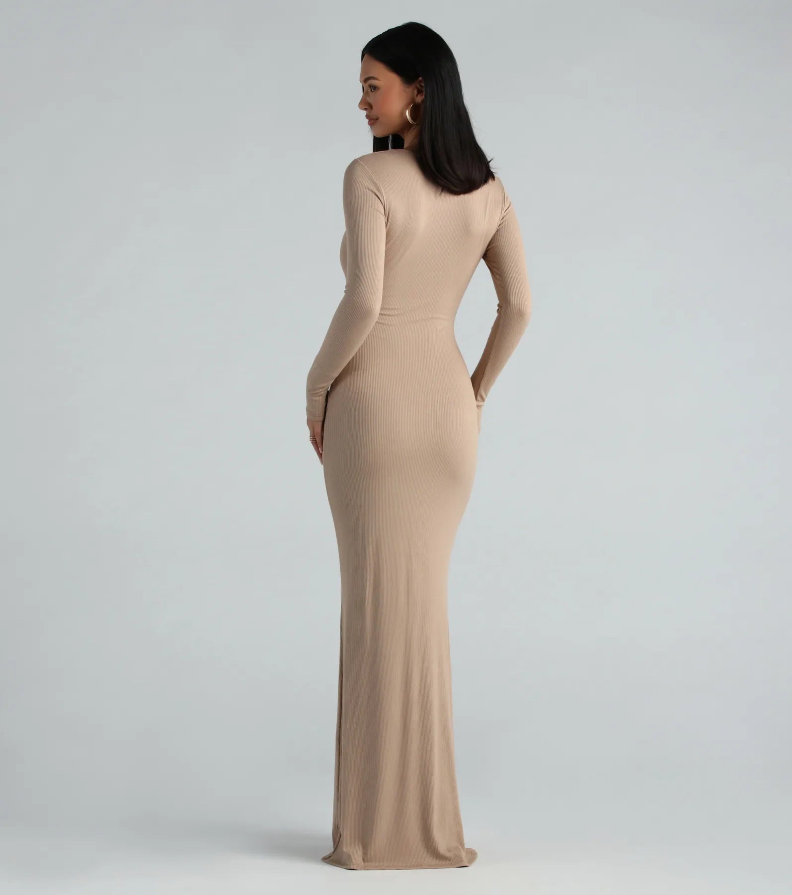 Looking For The One Basic Long Sleeve Maxi Dress - Image 2