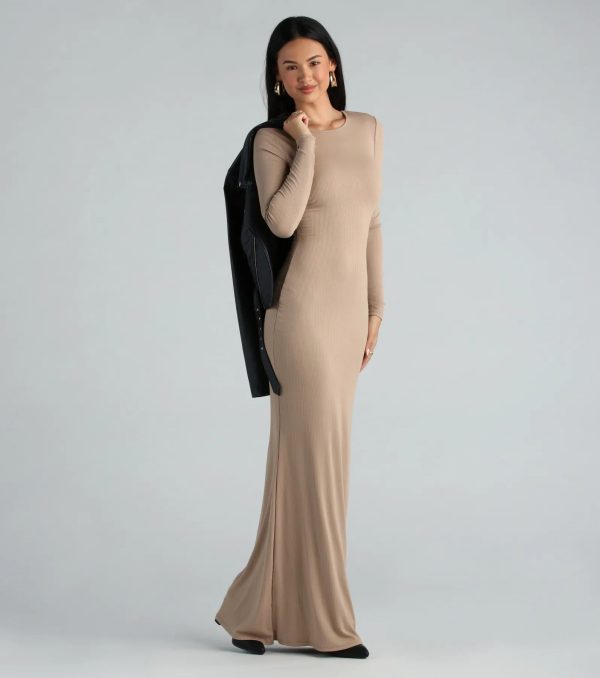 Looking For The One Basic Long Sleeve Maxi Dress - Image 3