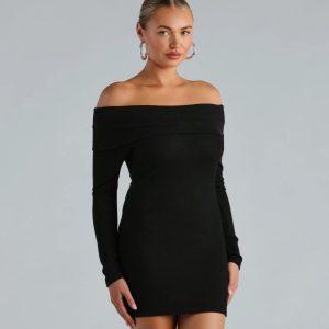Essential Chic Off-The-Shoulder Mini Dress