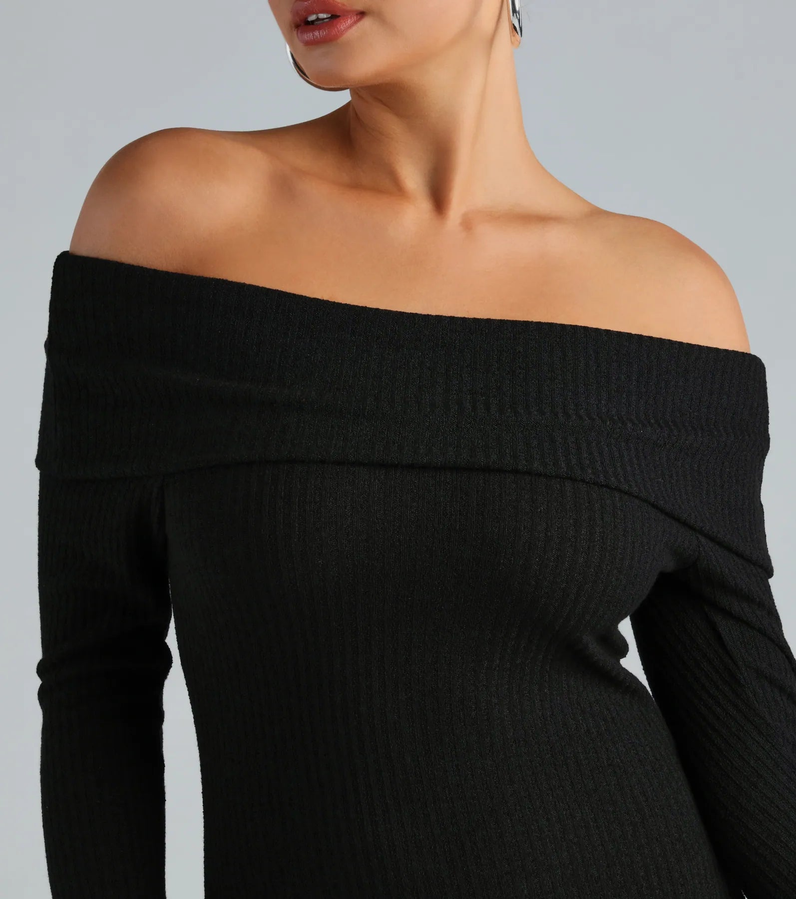 Essential Chic Off-The-Shoulder Mini Dress - Image 4