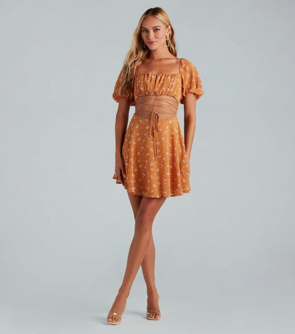 Picking Daisies Chiffon Strappy Skater Dress - Image 3