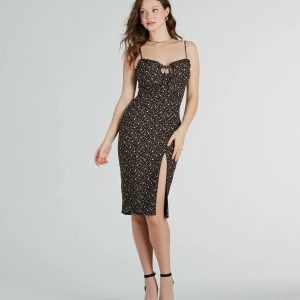Endless Charm Crepe Floral Midi Dress