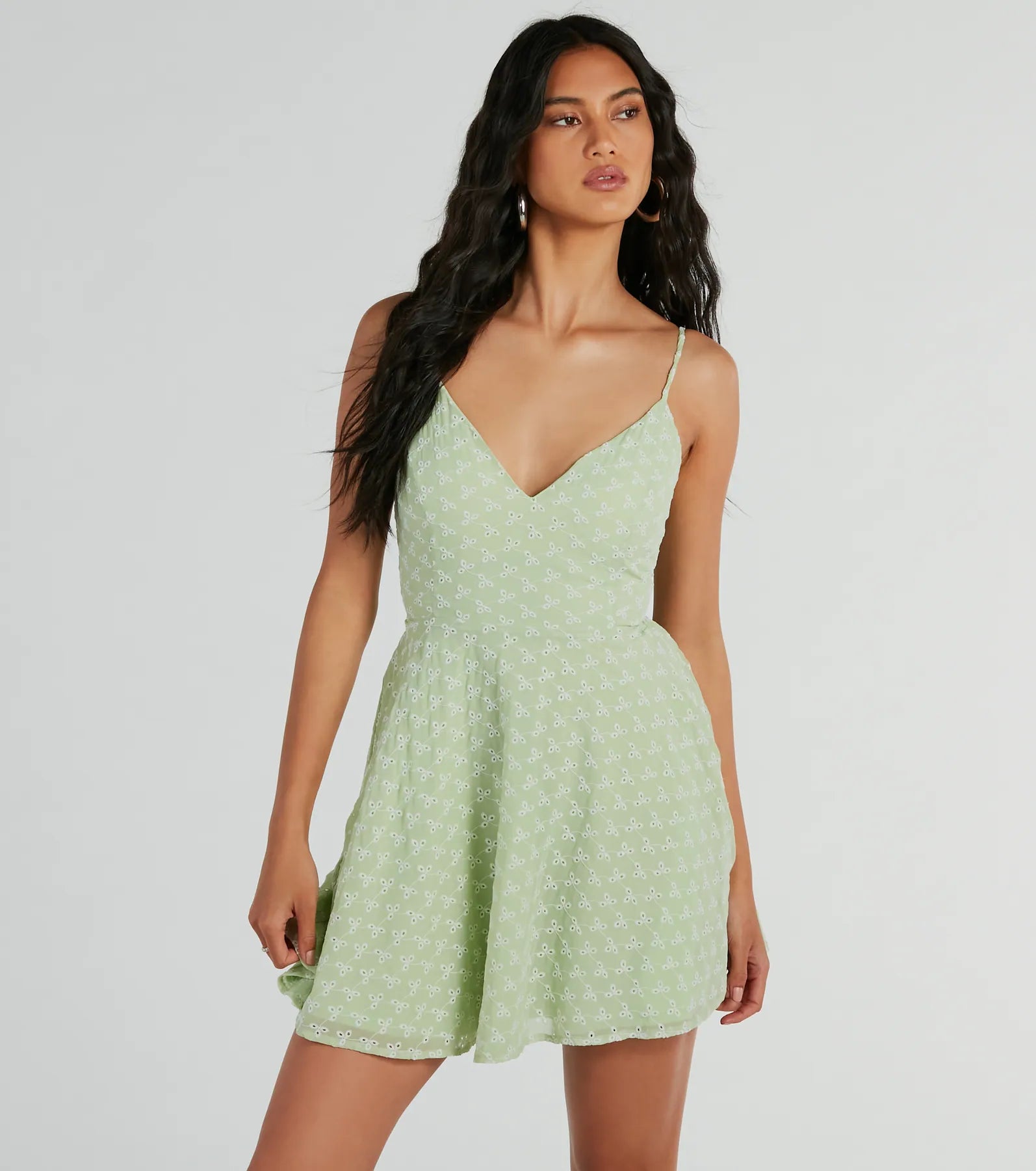 Sway With Me Eyelet Lace Skater Dress - Image 9