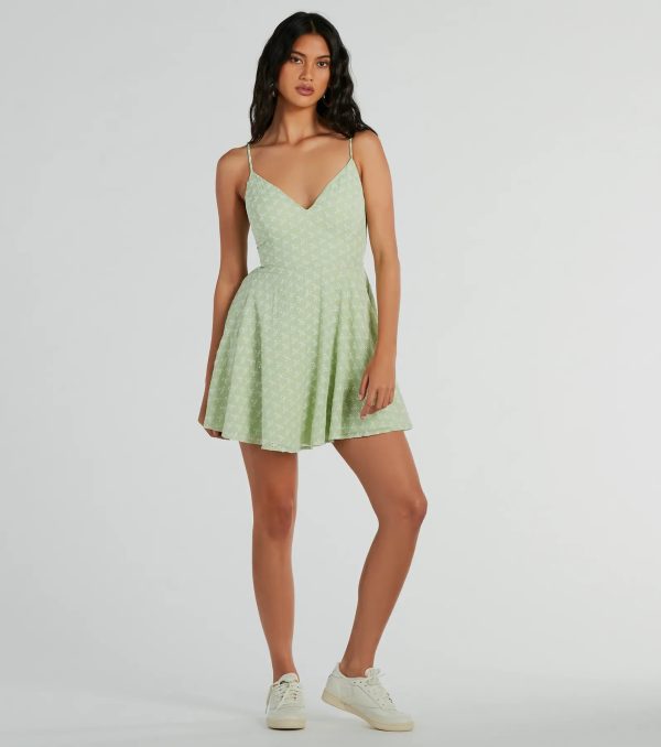 Sway With Me Eyelet Lace Skater Dress - Image 11