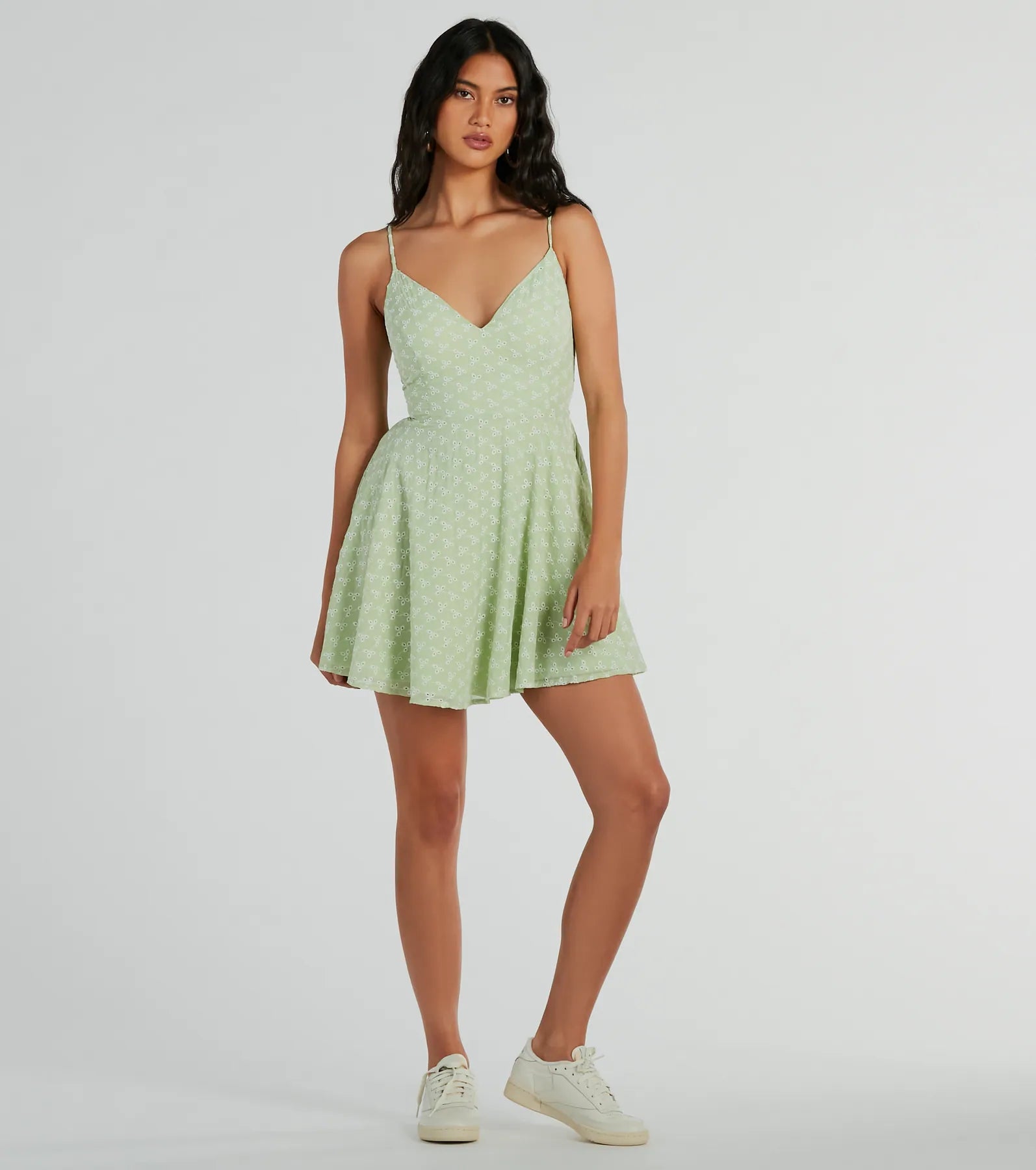Sway With Me Eyelet Lace Skater Dress - Image 11