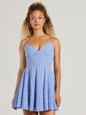 Sway With Me Eyelet Lace Skater Dress