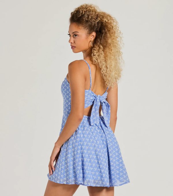 Sway With Me Eyelet Lace Skater Dress - Image 2
