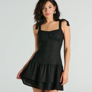 More Than Sweet Tie Strap Fit-And-Flare Dress