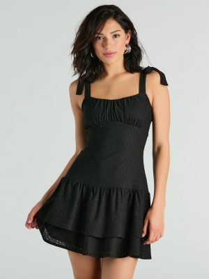 More Than Sweet Tie Strap Fit-And-Flare Dress