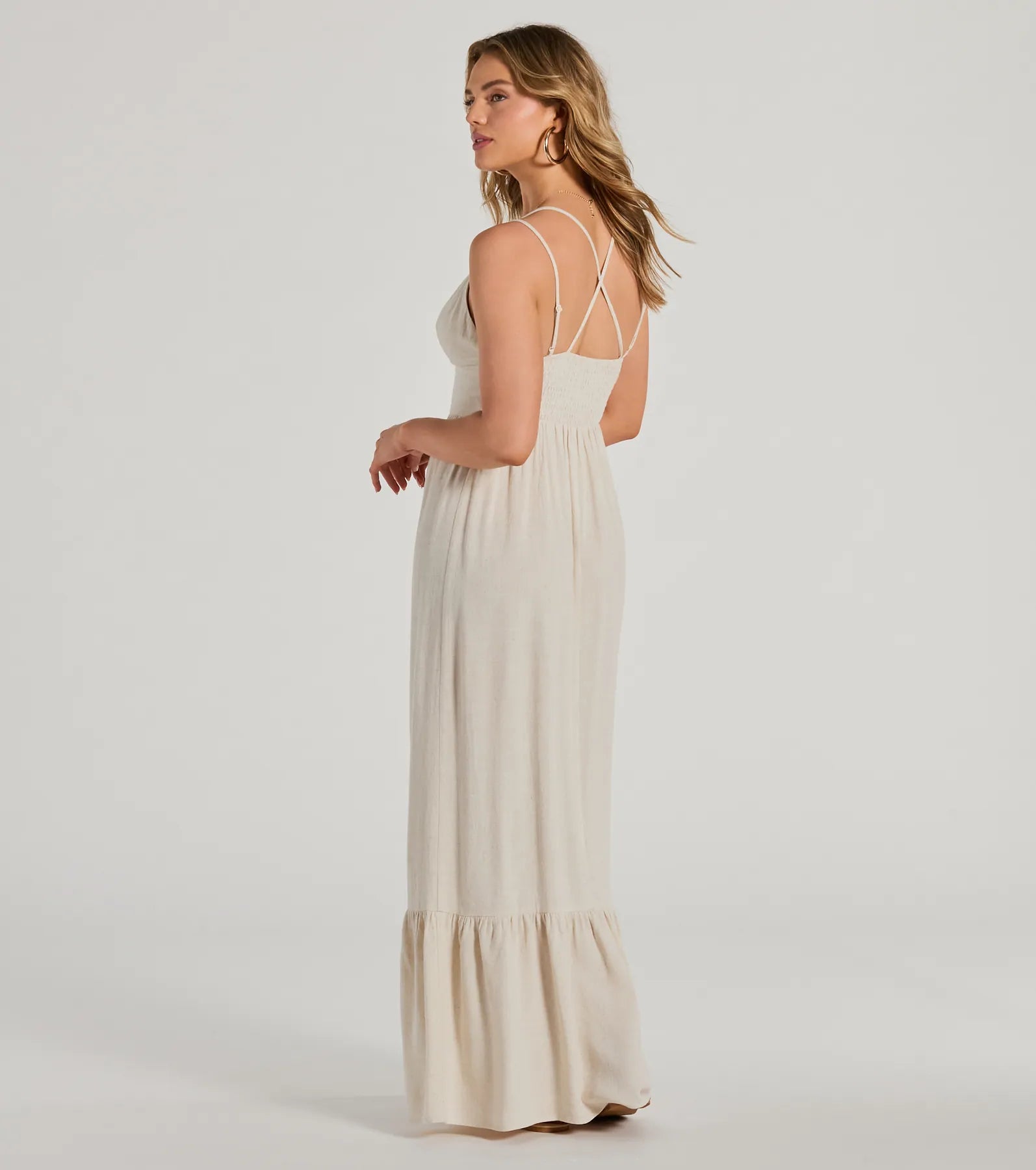 Covetable Charm V-Neck Ruffled Maxi Dress - Image 2
