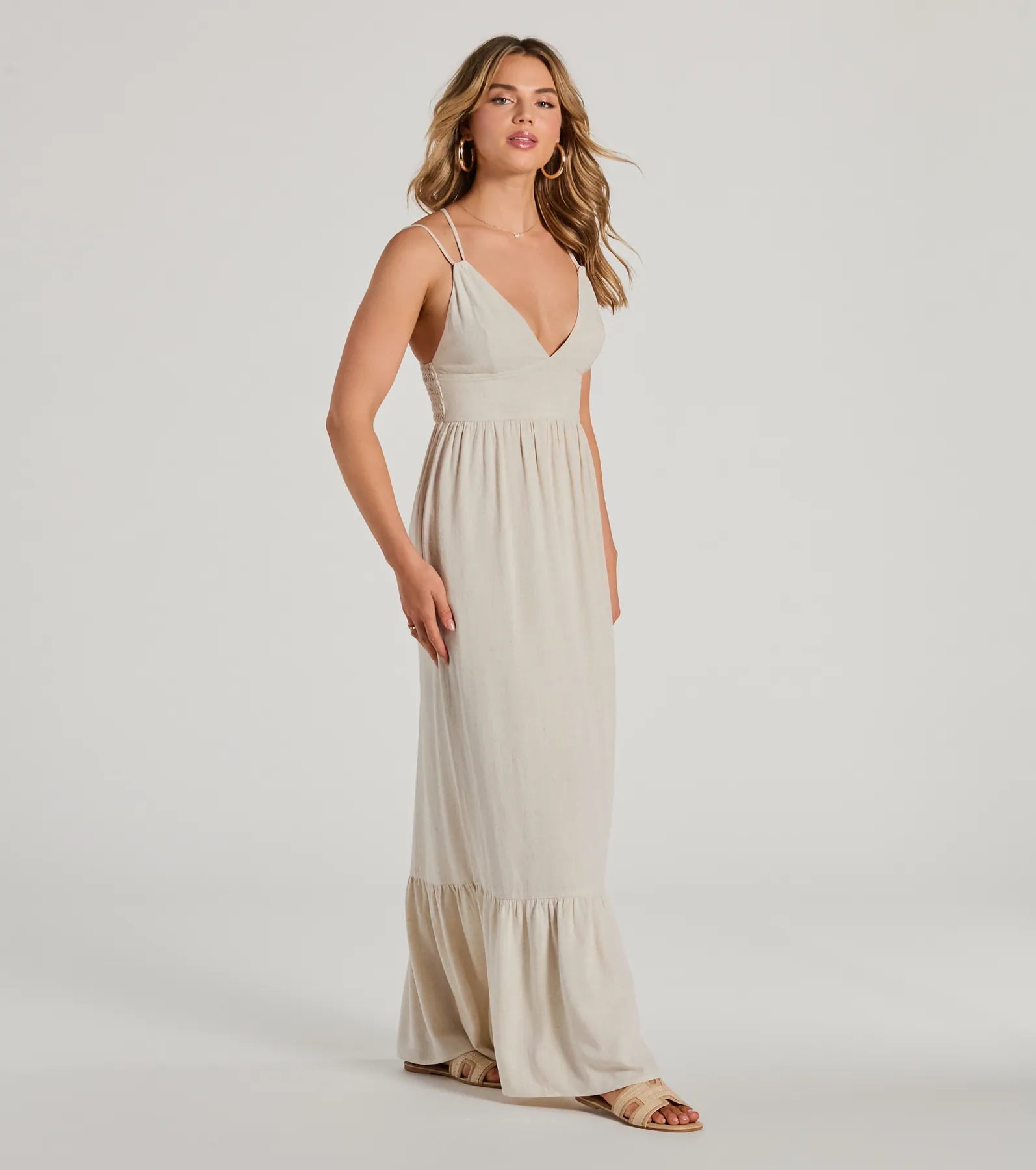 Covetable Charm V-Neck Ruffled Maxi Dress - Image 4