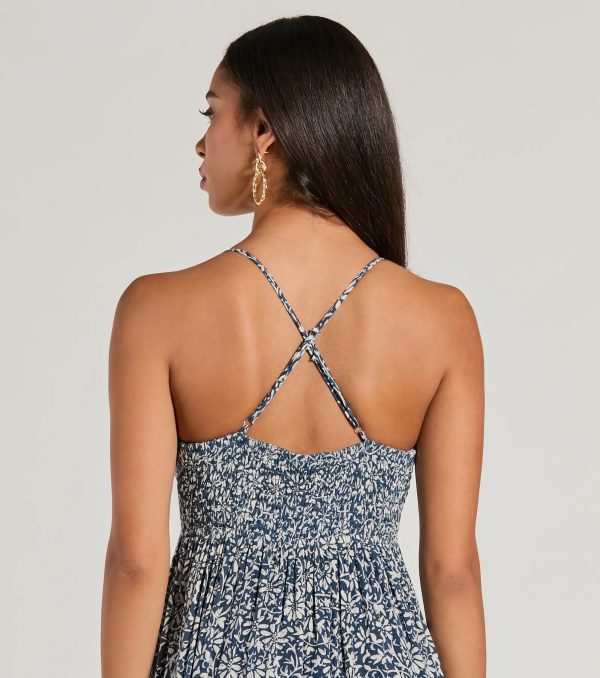 Stroll The Beach V-Neck Floral Paisley Maxi Dress - Image 4