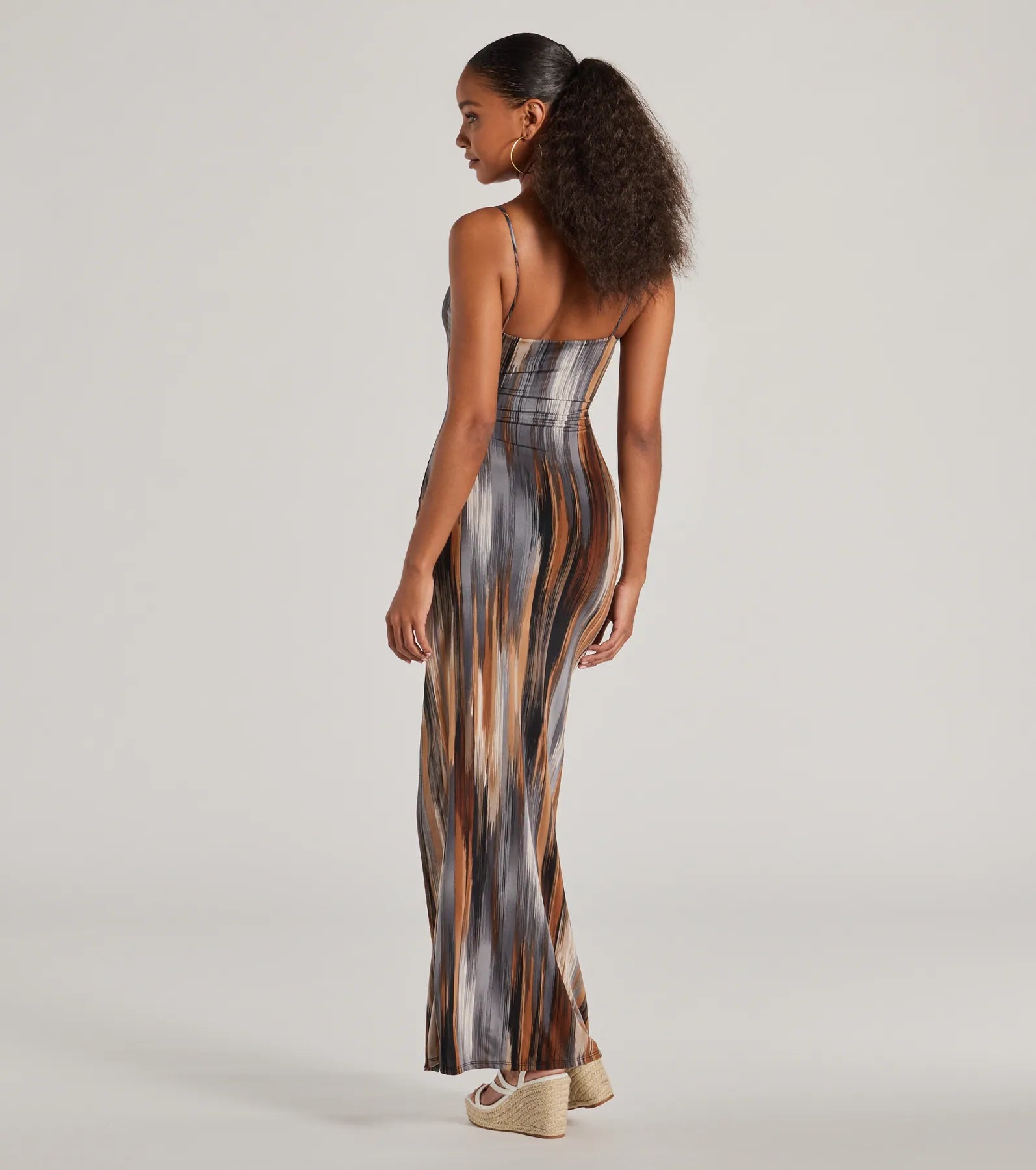 Beauty On Vacay Cutout Abstract Maxi Dress - Image 2