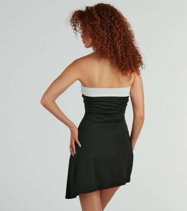 Arrived In Style Strapless Knit Mini Dress - Image 2