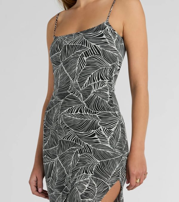 Miami Nights Sleeveless Tropical Slit Maxi Dress - Image 3