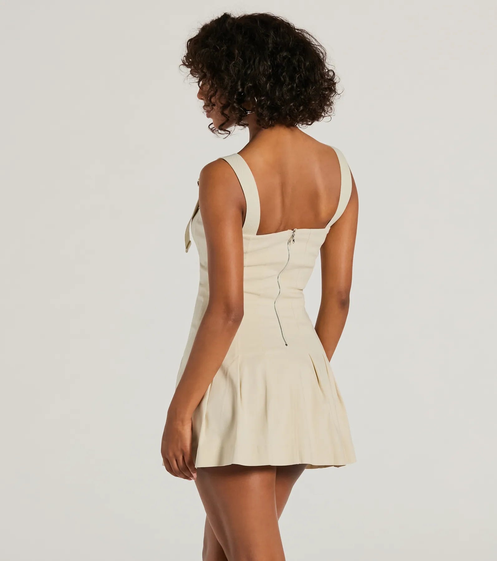 Babe With Taste Buckle Strap Pleated Mini Dress - Image 2