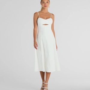 Sensational Delight Sweetheart Cutout Midi Dress