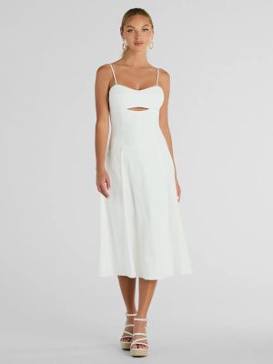 Sensational Delight Sweetheart Cutout Midi Dress