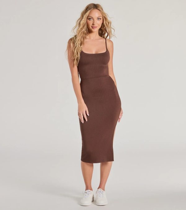What You Want Strappy Cutout Slit Midi Dress - Image 3