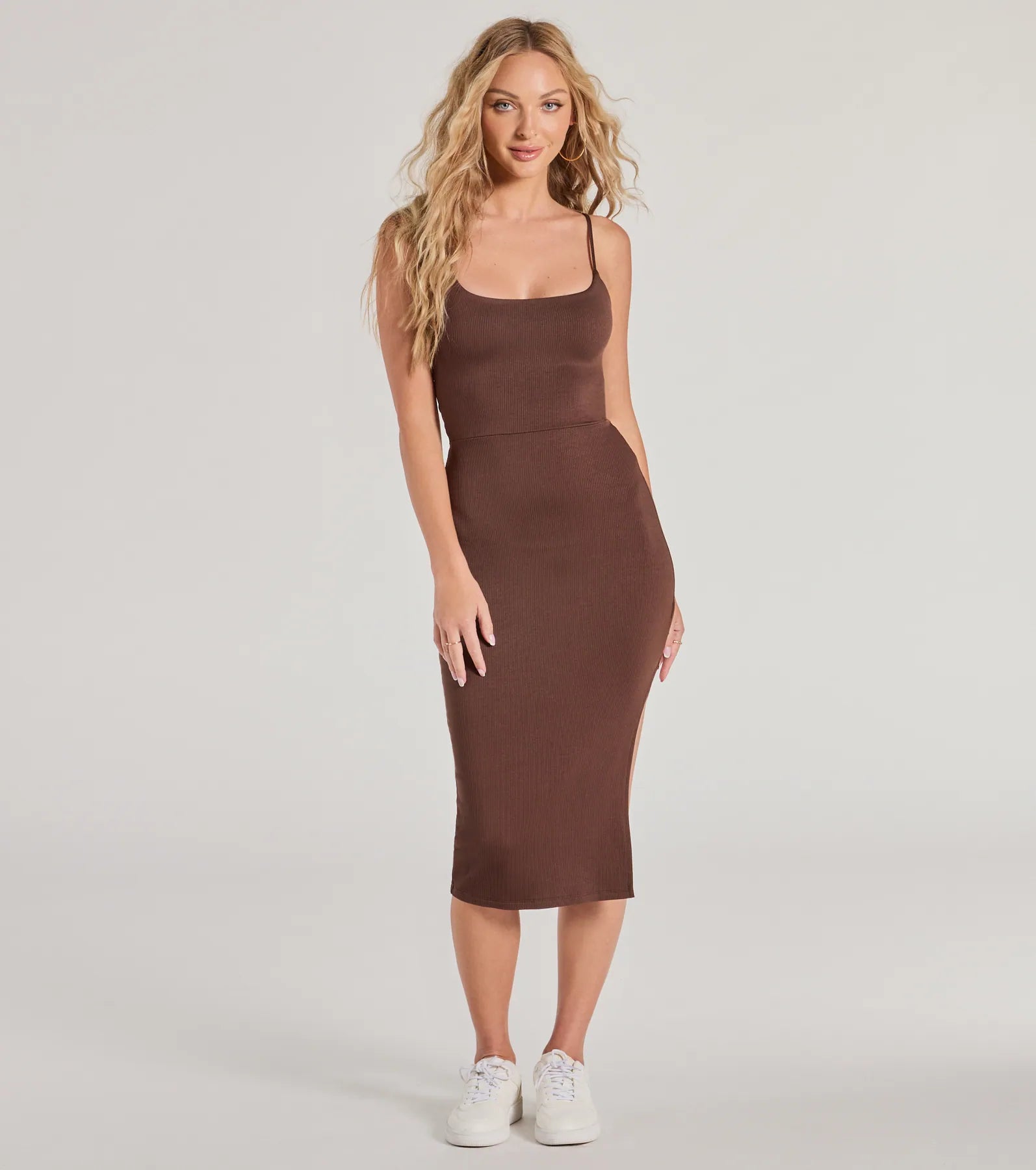 What You Want Strappy Cutout Slit Midi Dress - Image 3
