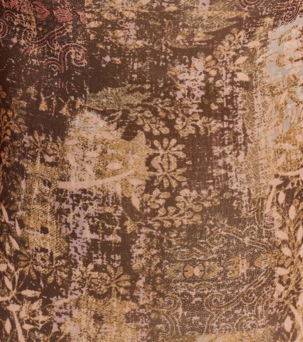 Perfect Style Cowl Neck Slit Paisley Maxi Dress - Image 3