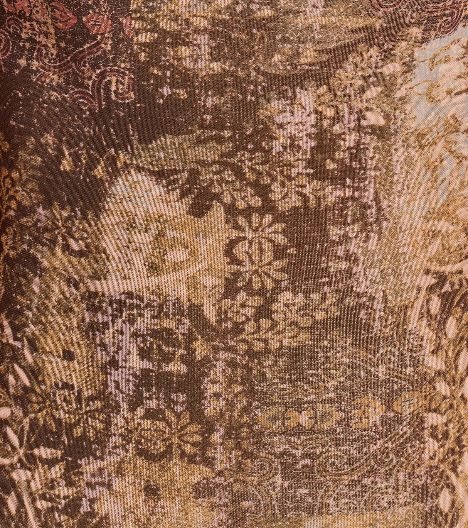 Perfect Style Cowl Neck Slit Paisley Maxi Dress - Image 3