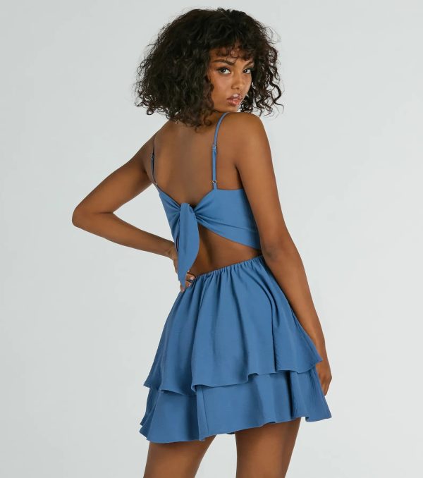 Divine Cutie Tie-Back Ruffled Skater Dress - Image 2