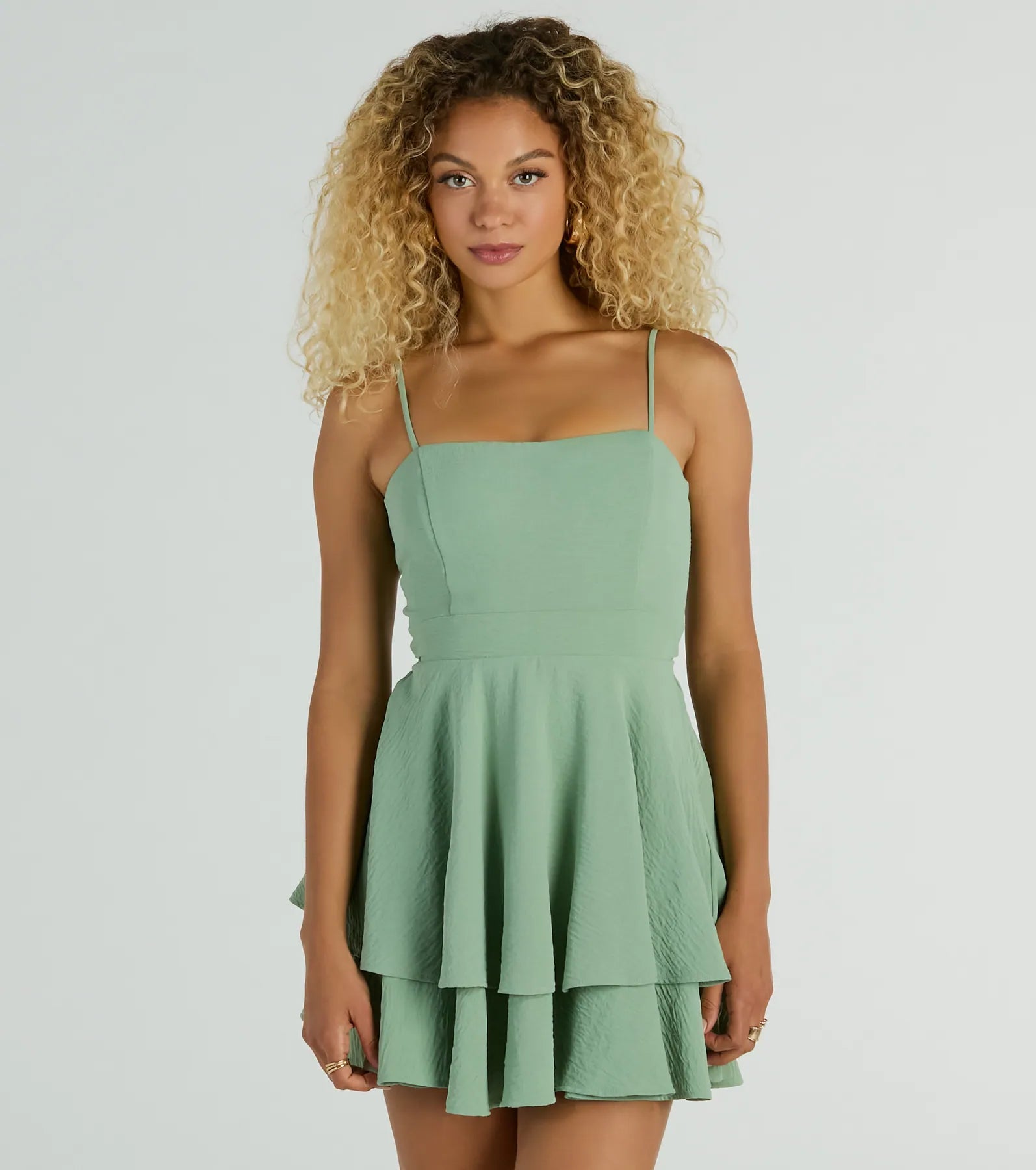 Divine Cutie Tie-Back Ruffled Skater Dress - Image 5