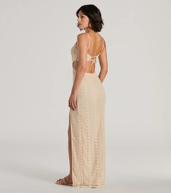 Sunny Thoughts Sleeveless Cutout Crochet Maxi Dress - Image 2