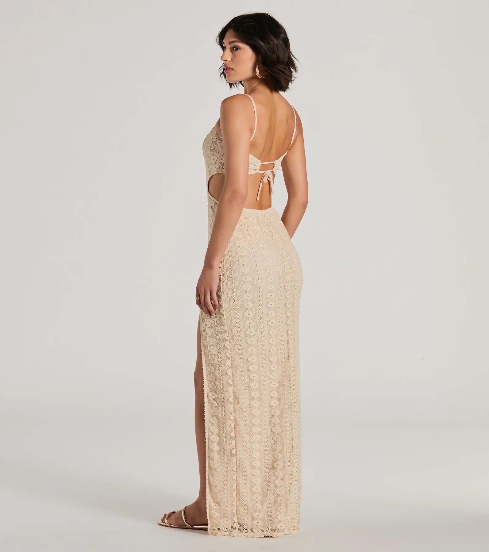 Sunny Thoughts Sleeveless Cutout Crochet Maxi Dress - Image 2