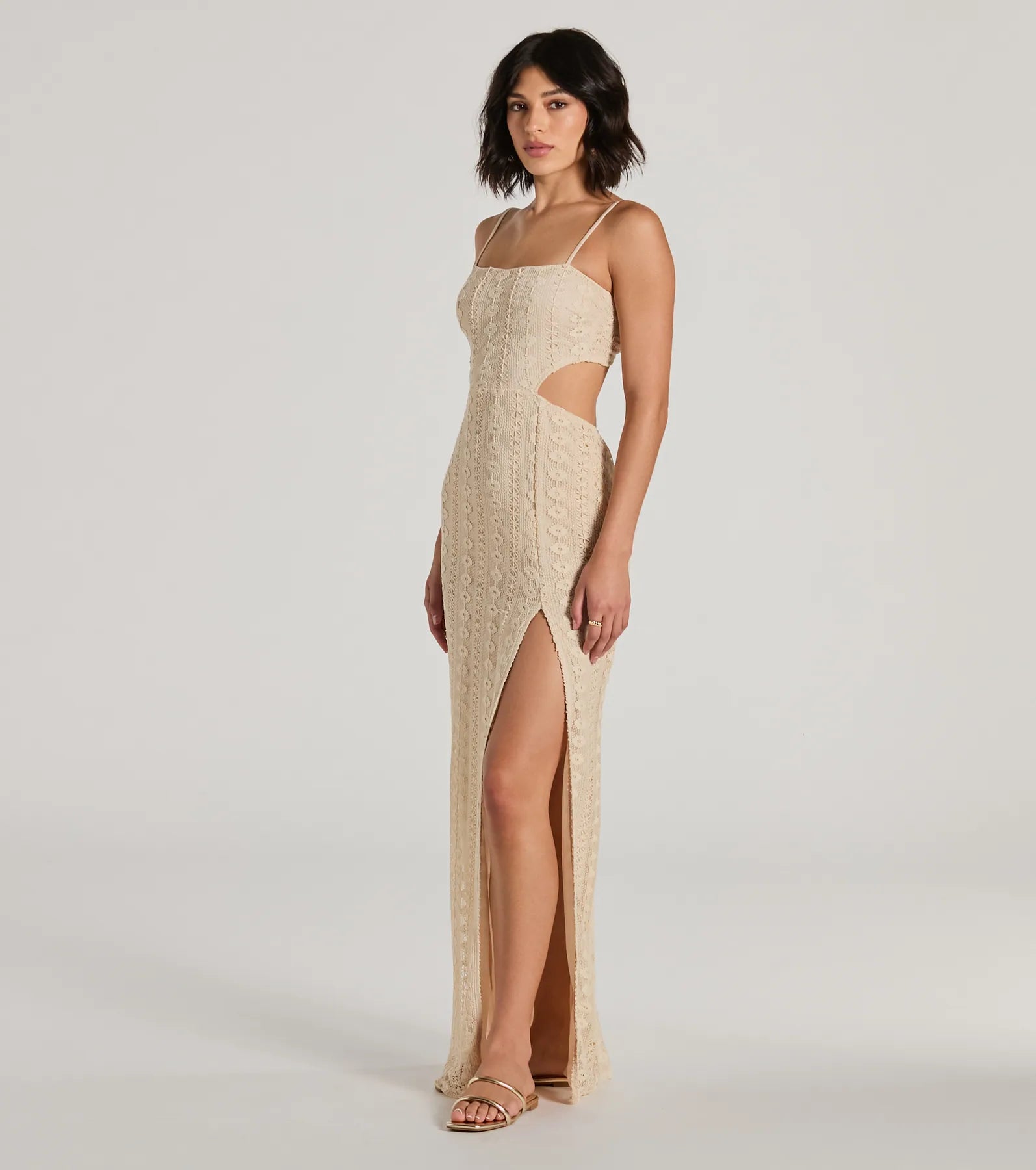 Sunny Thoughts Sleeveless Cutout Crochet Maxi Dress - Image 4