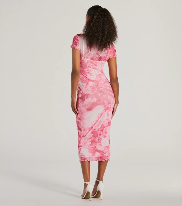 Unique Feels Abstract Print Mock Neck Maxi Dress - Image 10