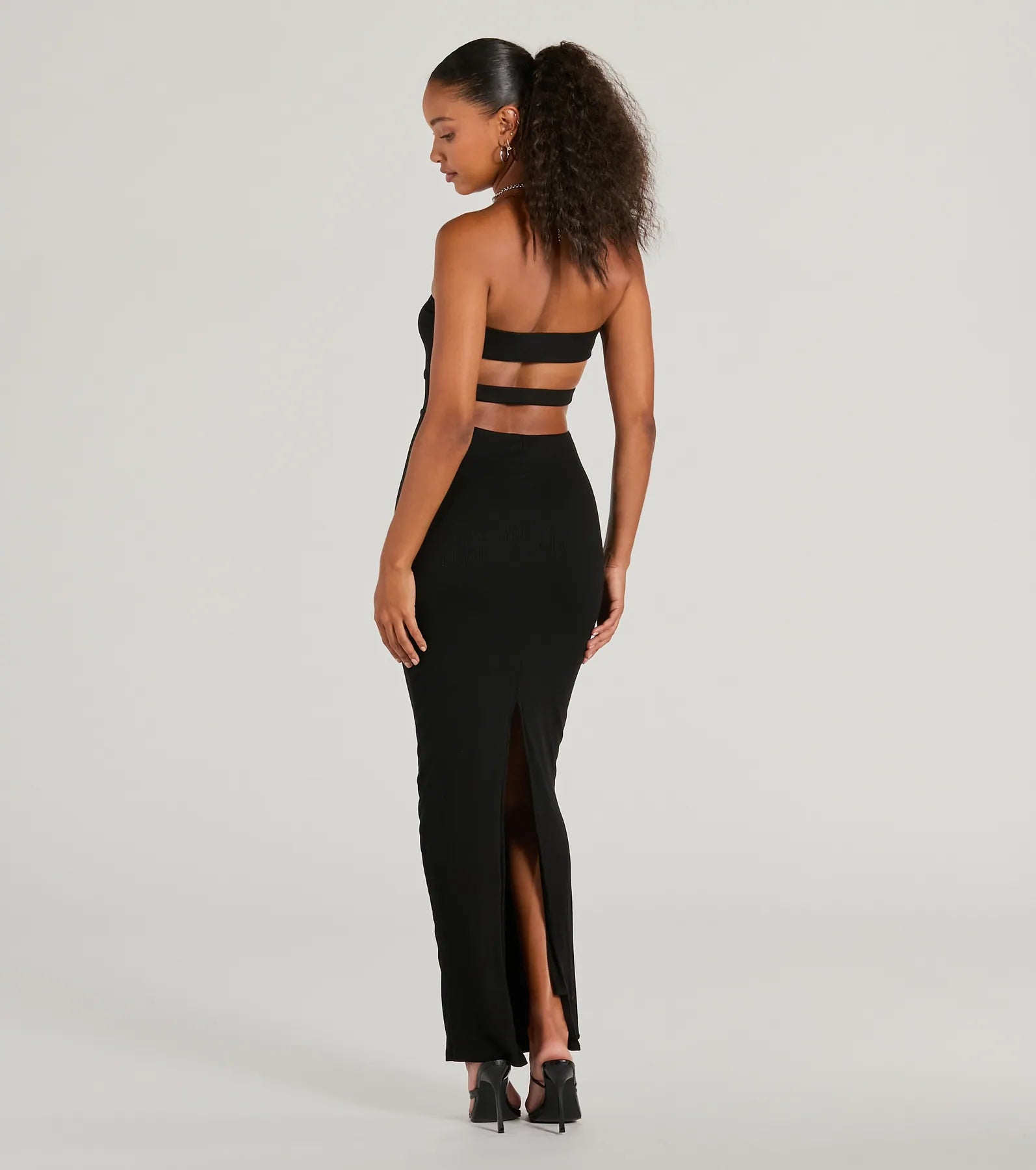 Never A Dull Moment Strapless Cutout Maxi Dress - Image 2