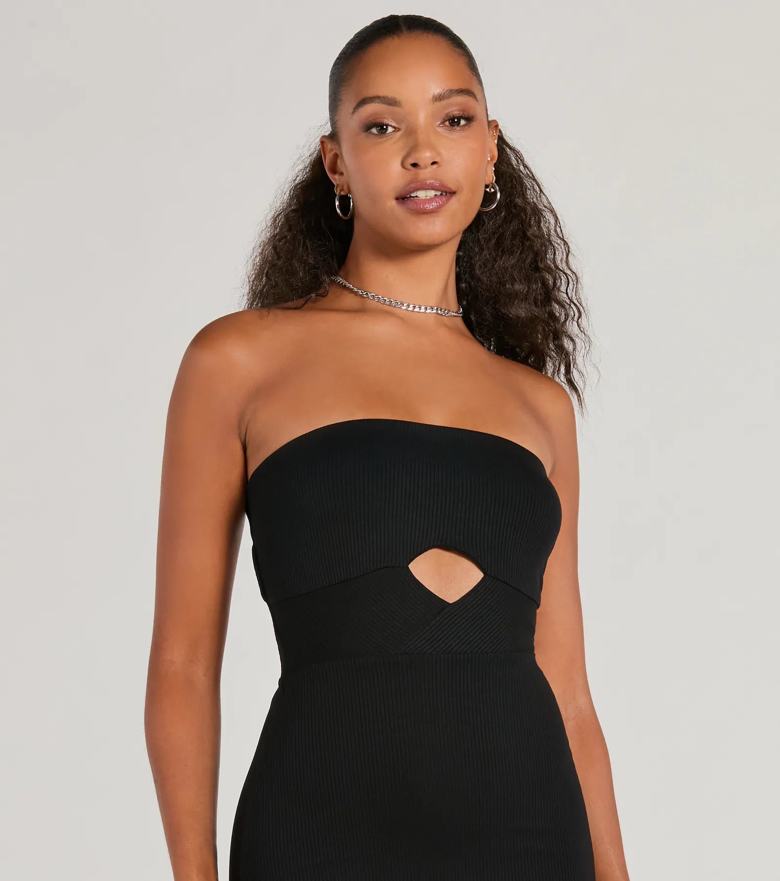 Never A Dull Moment Strapless Cutout Maxi Dress - Image 3