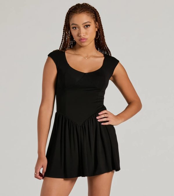 Flattering Look A-Line Ruffled Mini Dress - Image 5