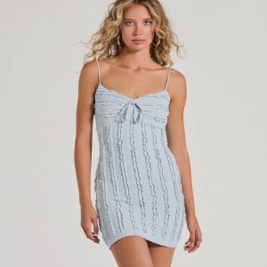 Express Your Style V-Neck Ruffle Bodycon Mini Dress
