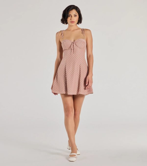 Perfectly Poised Sweetheart Polka Dot A-Line Dress - Image 3