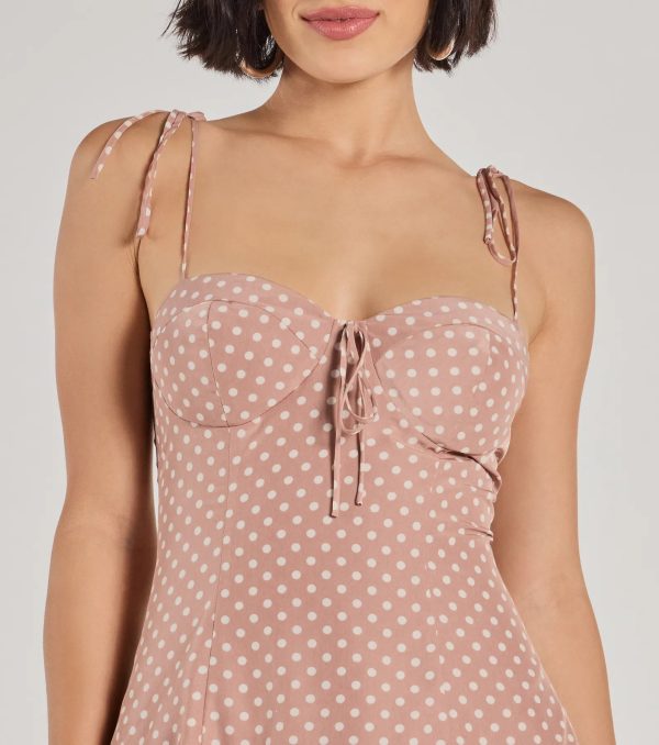 Perfectly Poised Sweetheart Polka Dot A-Line Dress - Image 4