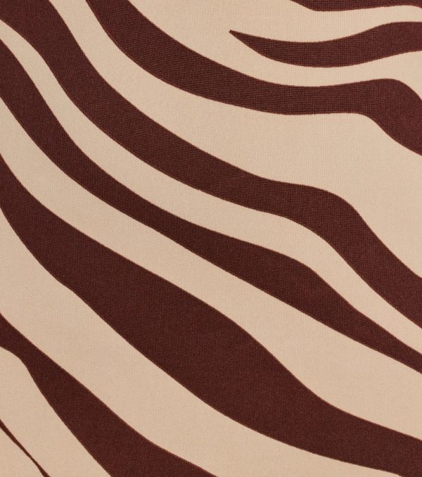 Wild Style Tie-Back Bodycon Slit Zebra Midi Dress - Image 3