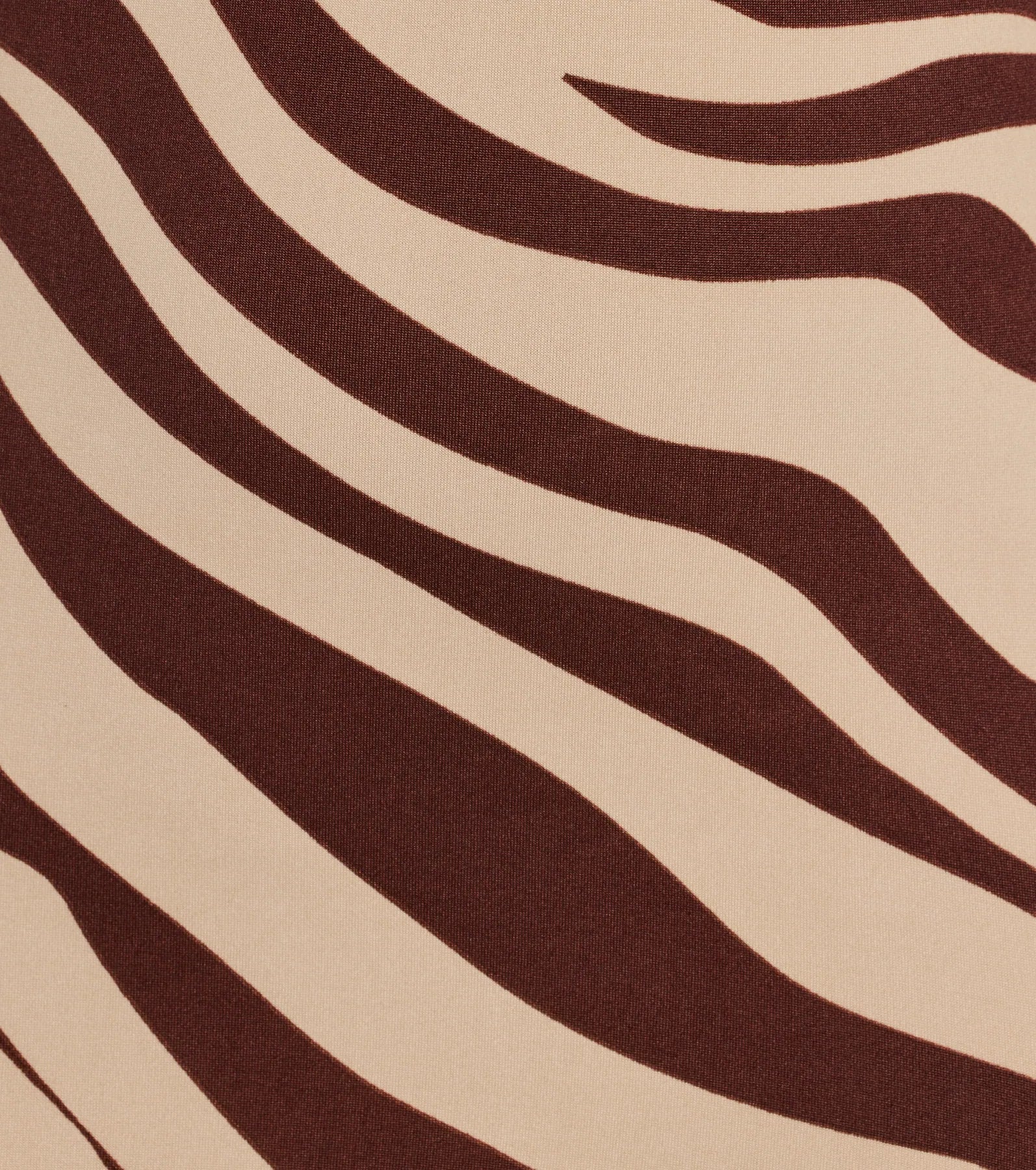 Wild Style Tie-Back Bodycon Slit Zebra Midi Dress - Image 3