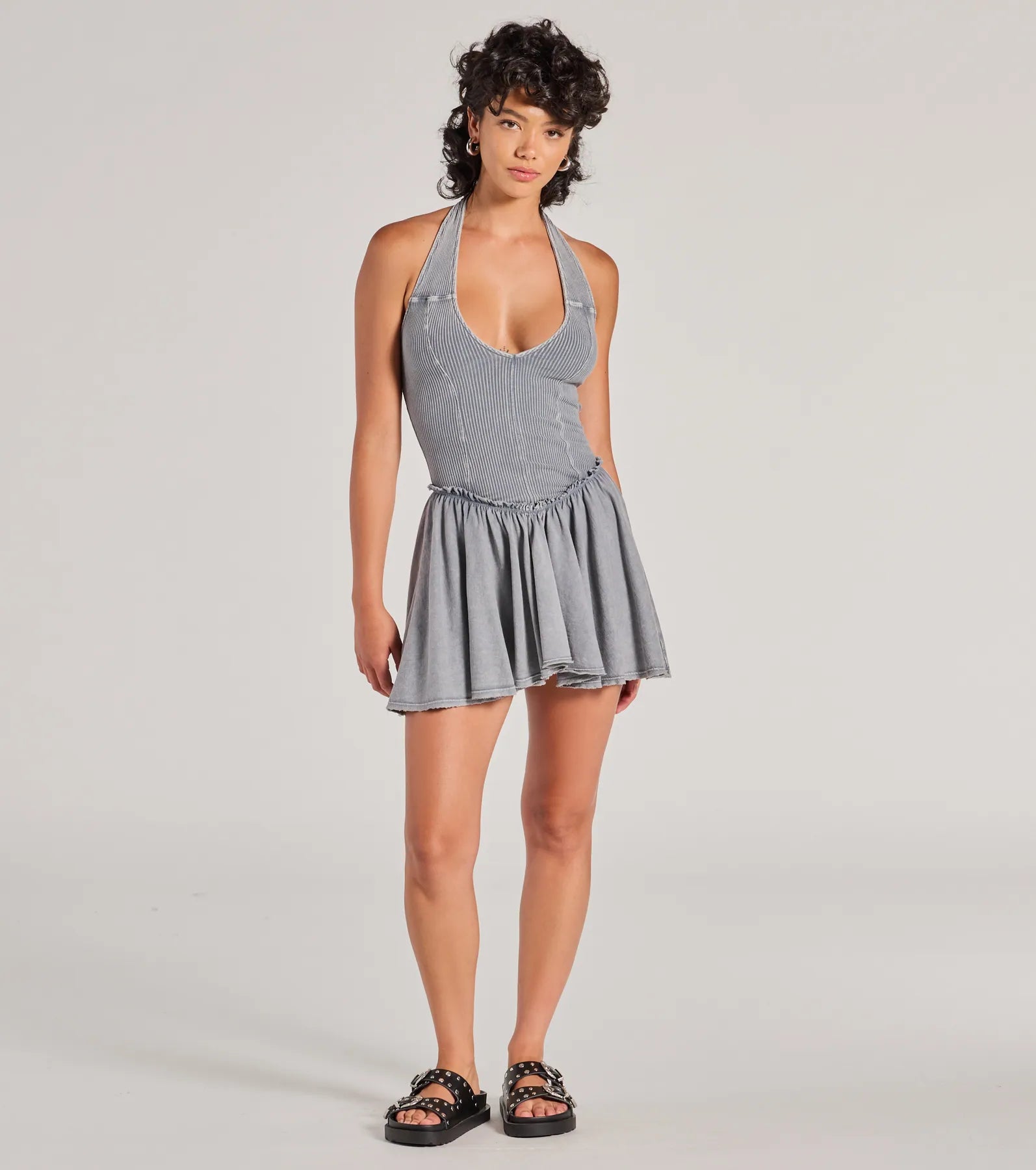So Fab Drop Waist Halter Skater Dress - Image 7