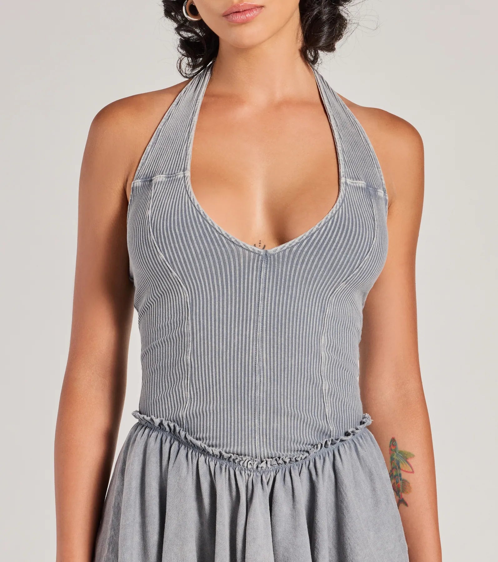 So Fab Drop Waist Halter Skater Dress - Image 8
