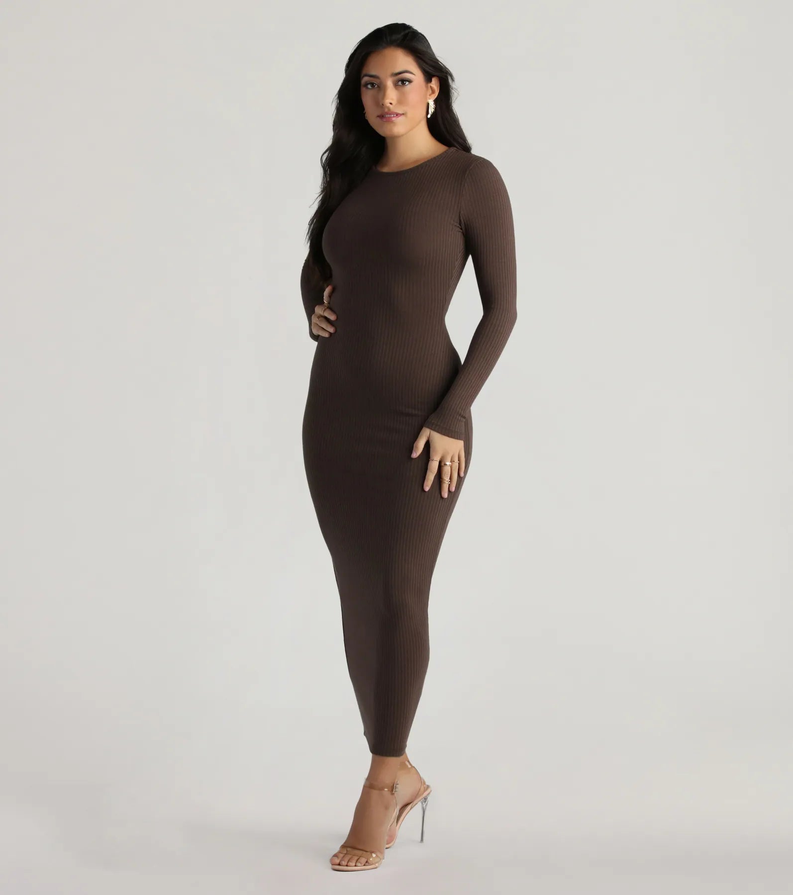 Showstoppin' Staple Long Sleeve Maxi Dress - Image 7
