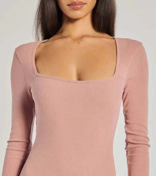 Basic Cutie Long Sleeve Knit Midi Dress - Image 3