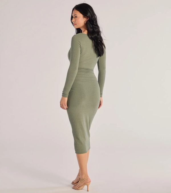 Always A Good Time Long Sleeve Midi Dress - Image 2