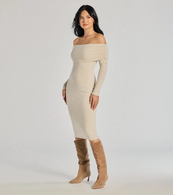 Casually Classic Long Sleeve Midi Dress - Image 4