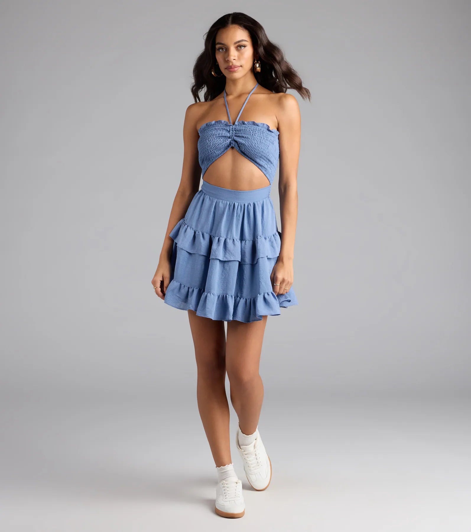 Blissful Cutie Halter Cutout Skater Dress - Image 7