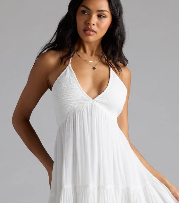 Sweet Talker Strappy Back Halter Skater Mini Dress - Image 4