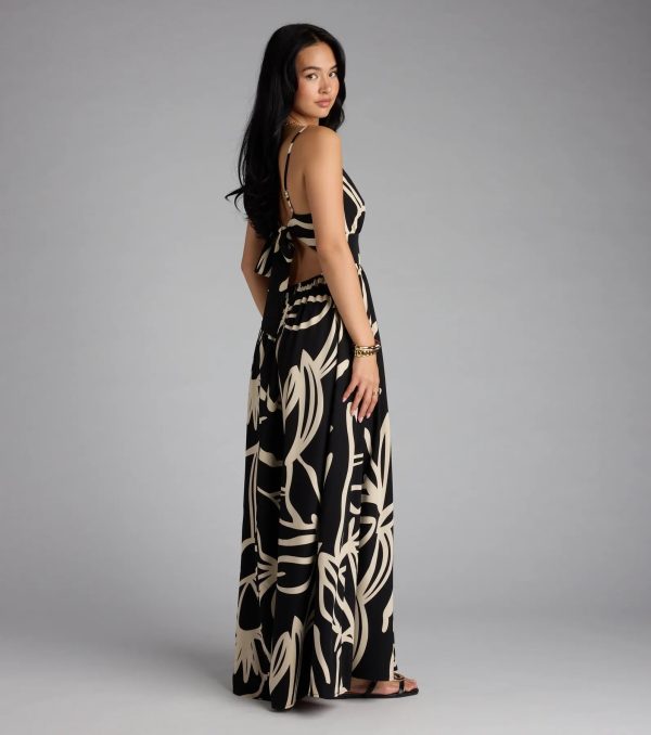Chic Bliss Tie-Back Slit Maxi Dress - Image 2