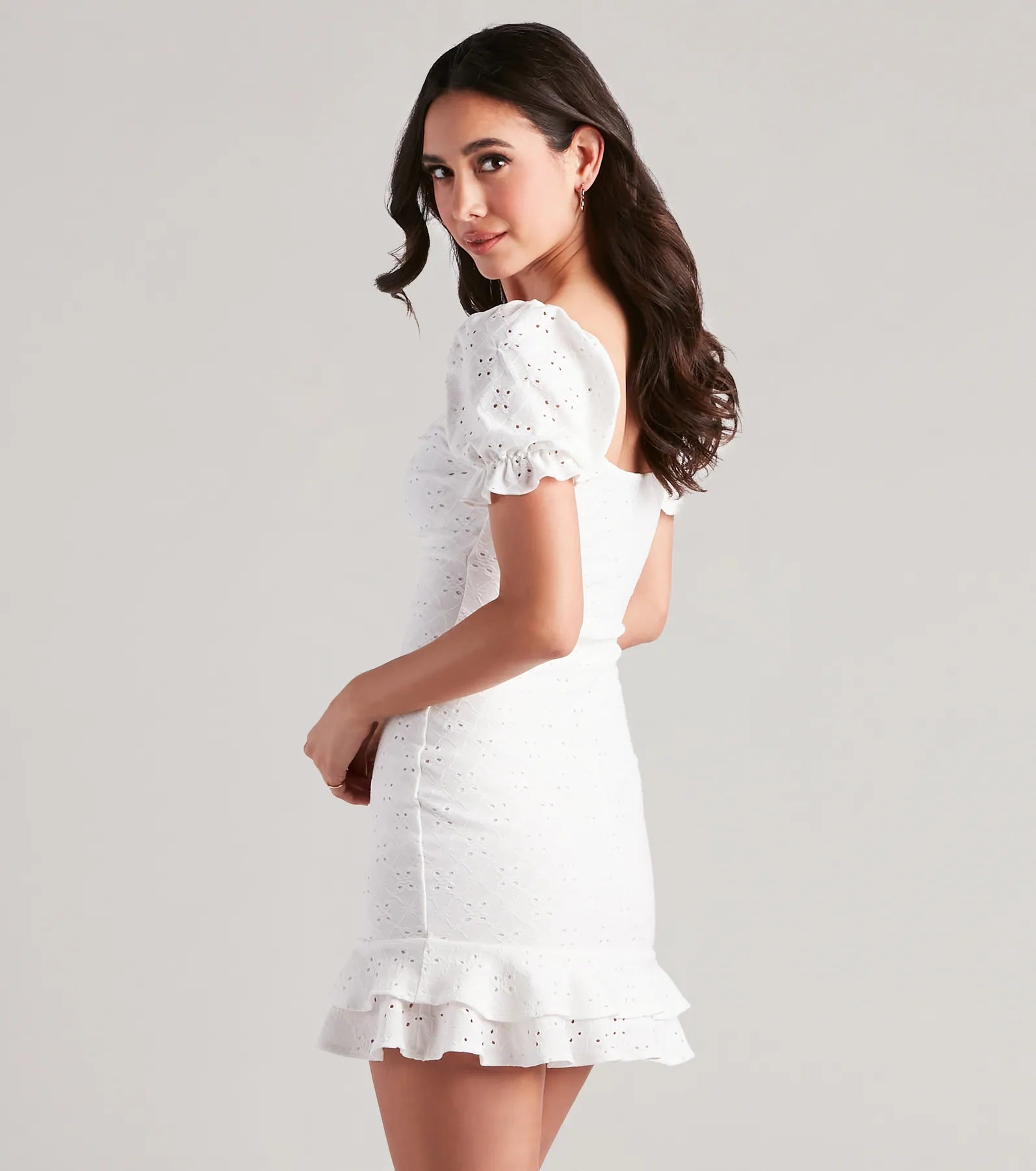 Looking Like A Daydream Eyelet Lace Dress - Image 2